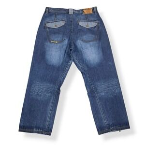 VTG Rocawear Y2K Baggy Jeans 40X34 (ACTUAL 37x31) Blue Y2K Hip Hop Streetwear